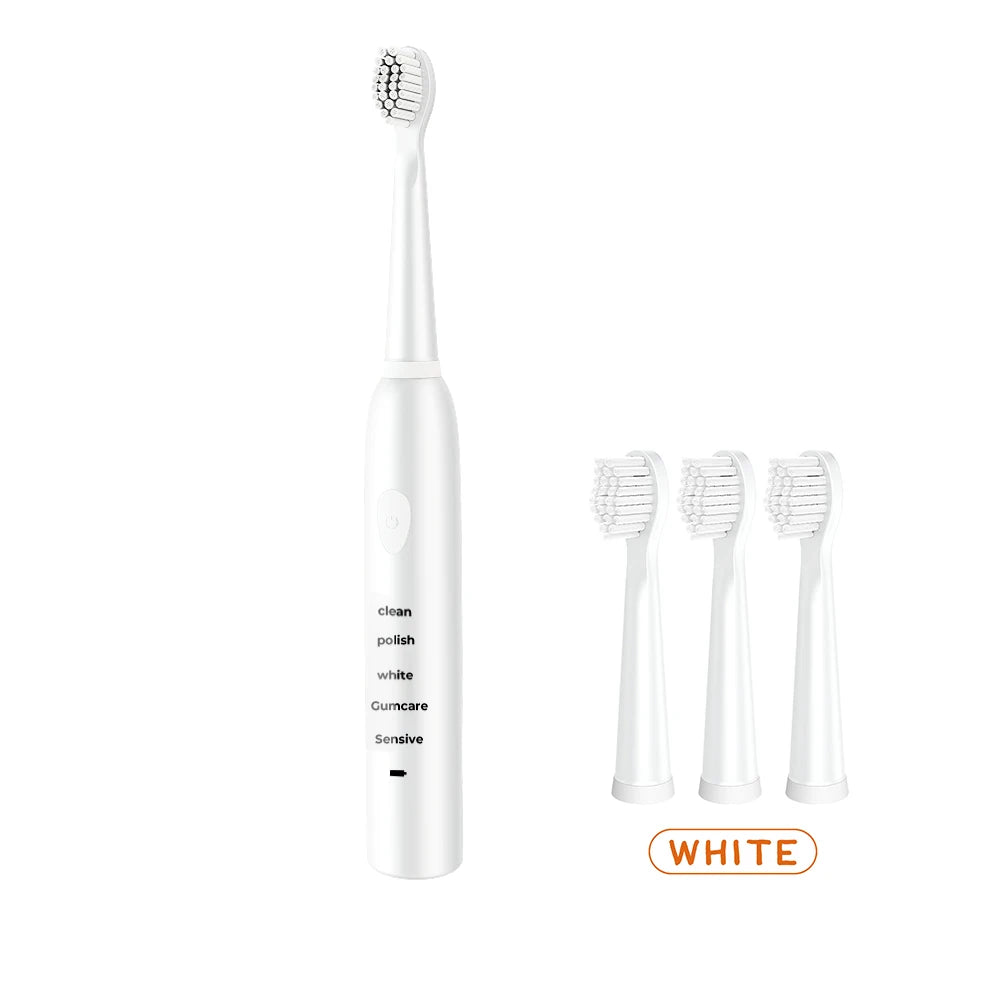 New 360 Degrees Intelligent Automatic Sonic Electric Toothbrush USB Rechargeable Ultrasonic U Shape 4 Modes Timer Blue Light