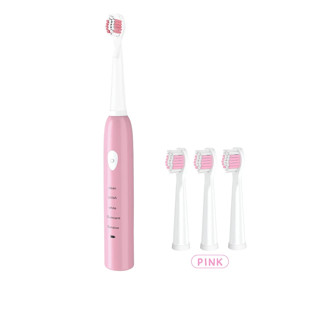 New 360 Degrees Intelligent Automatic Sonic Electric Toothbrush USB Rechargeable Ultrasonic U Shape 4 Modes Timer Blue Light