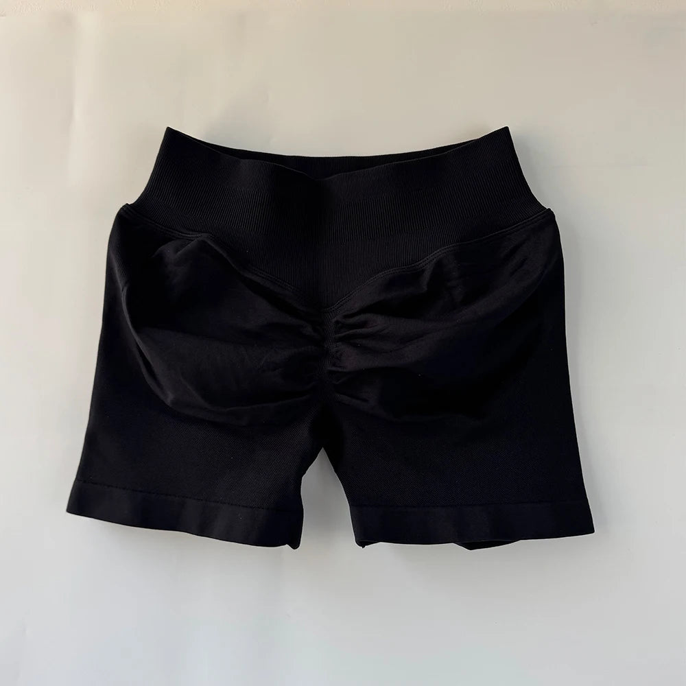 Women Gym Shorts Workout Scrunch Butt Seamless Leggings Seamless Yoga Leggings Bicycle Running Sportswear Fitness Sports Shorts