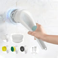 Electric Spin Cleaning Brush with 5 PCS Heads Wireless Handheld Scrubber Suitable Scrub Brush for Bathroom Kitchen Bathtub Tile