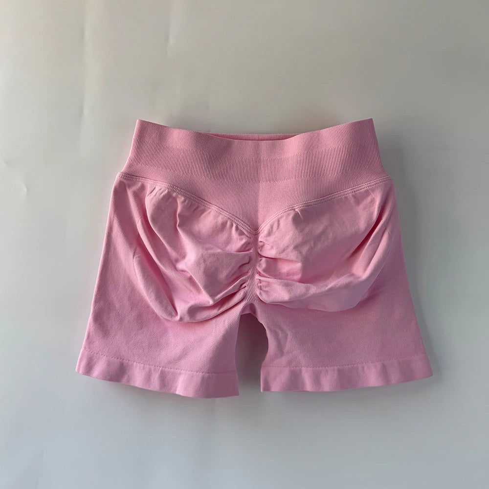 Women Gym Shorts Workout Scrunch Butt Seamless Leggings Seamless Yoga Leggings Bicycle Running Sportswear Fitness Sports Shorts
