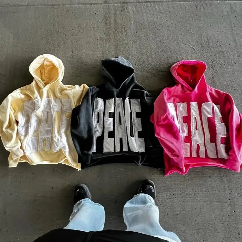 European and American Popular Loose Hooded Sweatshirt for Both Men and Women Trendy Brand Embroidered Letters Street Hip-hop