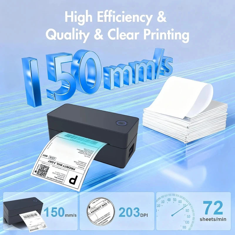 Bluetooth Thermal Printer4×6 Shipping Label Printer For Small Businesses,Desktop Thrmal Label Printers For Shipping Package