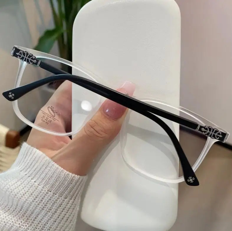NEW Fashion Simple Rectangle Frame Women Reading Glasses Resin Read Eyeglasses Magnifying Presbyopic Eyewear +1.0~+4.0 Magnifier