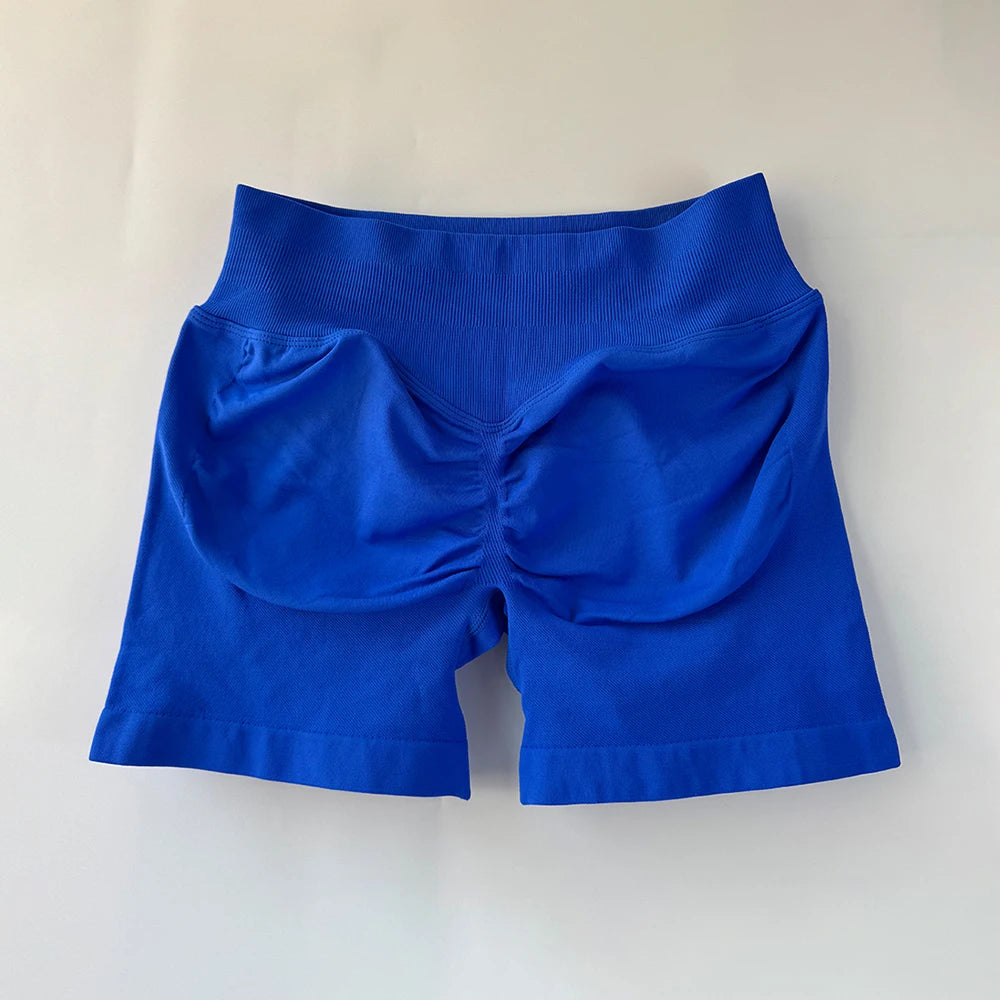 Women Gym Shorts Workout Scrunch Butt Seamless Leggings Seamless Yoga Leggings Bicycle Running Sportswear Fitness Sports Shorts