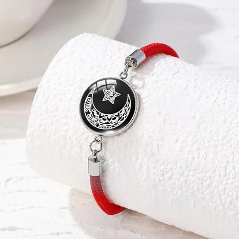 2Pcs/Set Valentine Day Bracelet Sun Moon Couple Braslet Unfading Adjustable Good Luck Red Thread Braclet for Lovers Joias 2025