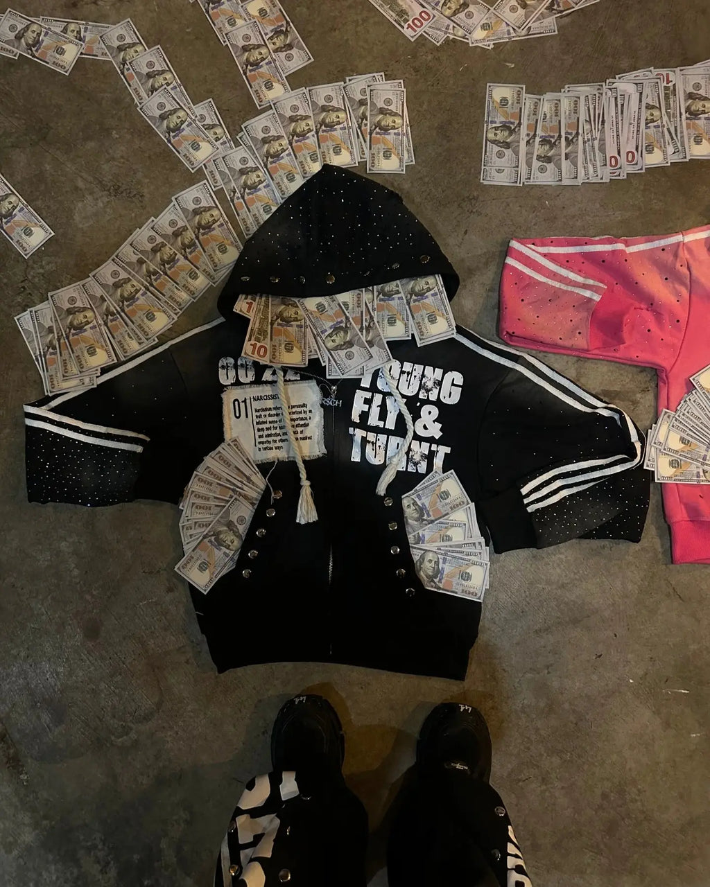 Y2k Sportswear Two Piece Set Men and Women Hip Hop Harajuku Retro Patch Print Oversized Hoodie Sweatshirt Punk Casual Sweatpants